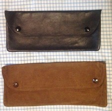 VINTAGE SUEDE LEATHER UNDER-ARM DOCUMENT HOLDER UNDERARM