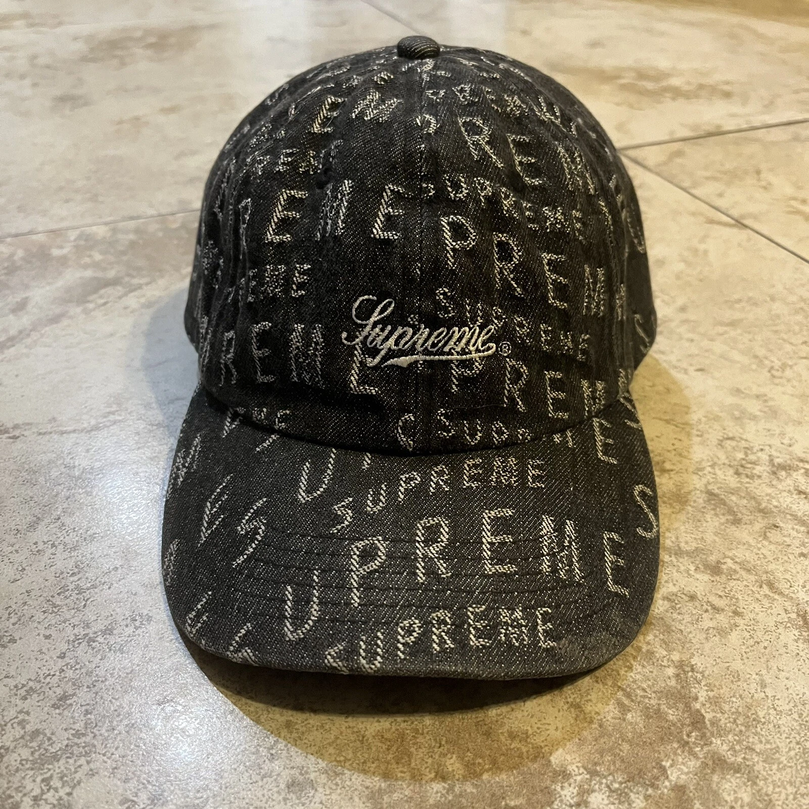 VENTE !! Supreme   Jacquard multi types 6 panneaux (FW20)   Denim noir   Occasion