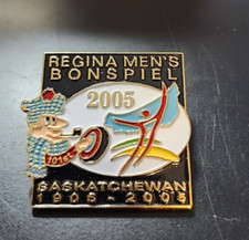 Saskatchewan Centennial Pin 2005 Regina Brier Pin .  101st