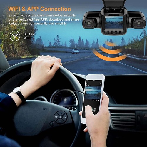 2025 WiFi Dash Cam Recorder 4 Channel 360° Car Camera DVR Vehicle Video G-Sensor - Picture 6 of 17