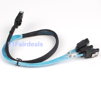 Mini-SAS to 4x SATA Forward Breakout Cable HBA RAID Hard Drives SFF-8087 0.5M/1M