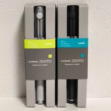 MITSUBISHI PENCIL uniball ZENTO Signature Model Silver & Metallic Black Set Gift