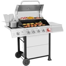 Royal Gourmet 5-Burner Propane Gas Grill with Sear Burner and Side Burner Silver