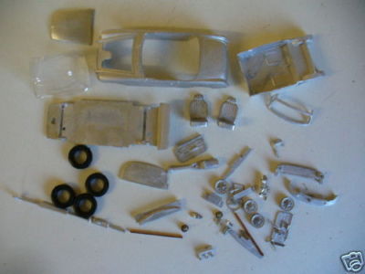MGB Roadster Gummi Stoßstange 1/43 Maßstab weiß Metall Kit von K & R Replicas
