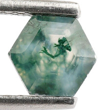 Brilliant Cut Tree Moss Agate Hexagon Shape 5X5mm Loose Rare Gemstone 0.70 Ct.