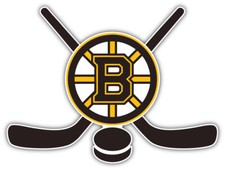 Boston Bruins Sticks NHL Sport Car Bumper Sticker Decal "SIZES''
