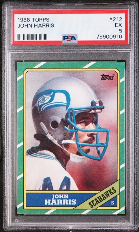 1986 TOPPS #212 JOHN HARRIS PSA 5