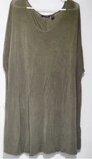 Women's H by Halston Essentials Dress Size 2X Olive Green