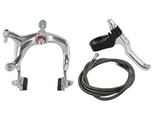 REAR Retro Old School BMX Brake & Lever w Brake Cable Freestyle Bikelife Silver