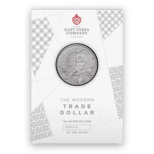 2022 St. Helena British Trade Dollar 1 oz Silver Coin in Card - 250 Minted