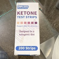 DIP&GO Ketone Urine Test Strips for Urinalysis, 200 Strips, Ketogenic Diet