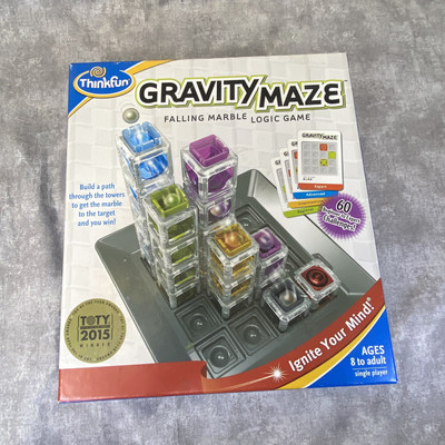 Gravity Maze board game Thinkfun Compete Ages 8-Adult Falling marble logic game