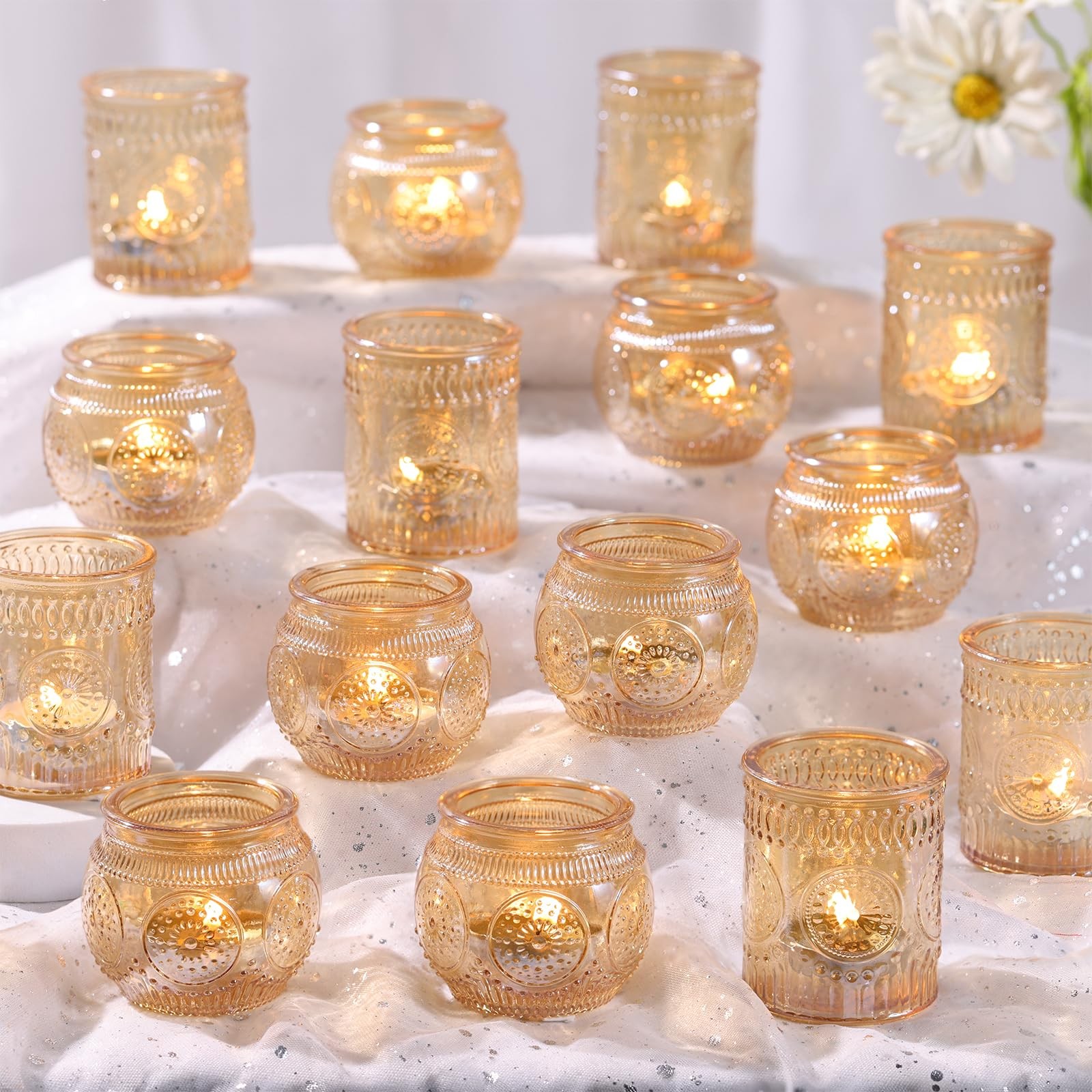 S - Glass Candle Holder Bulk For Table Centerp...