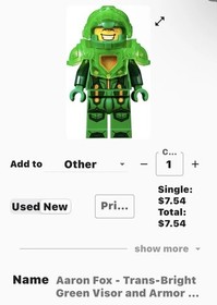 Lego Nexo Knights Minifigure Aaron Fox Legs, Moltor Body, Flame Thrower Legs