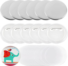 2.25 inch Blank Button Badge Maker Pin Parts Metal Large Button Shells Plastic B