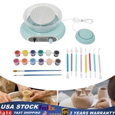 Electric Pottery Wheel Machine Set Mini Clay Making Tool Kit For Children School