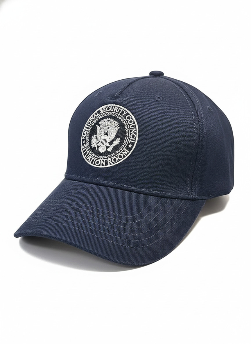 National security council presidential seal situation room embroidered blue cap