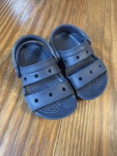 Crocs Classic Navy Blue Sandals 2 Strap Toddler Sandals Size 6