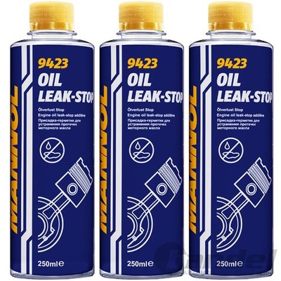 3x 250 mL MANNOL ÖLVERLUST ÖLSTOP MOTORDICHTMITTEL ADDITIV OIL LEAK STOP