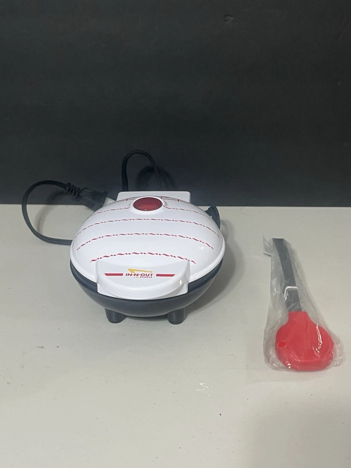 In-N-Out Employee Gift Mini Waffle Maker with Tongs and Logo Box