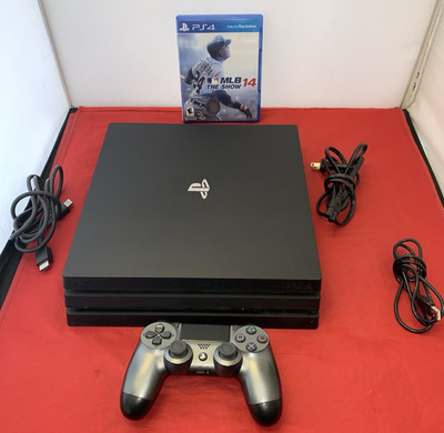 Sony PlayStation 4 Pro 1TB PS4 Tested w/ Controller & MLB Game ~ CUH-7215B