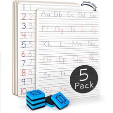Scribbledo 5 Pack Dry Erase Handwriting Practice for Kids 9 x 12 Inch Letter ...