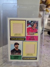 2025 Topps Heritage Dual Player Collection Relics Jose Ramirez, Steven Kwan 