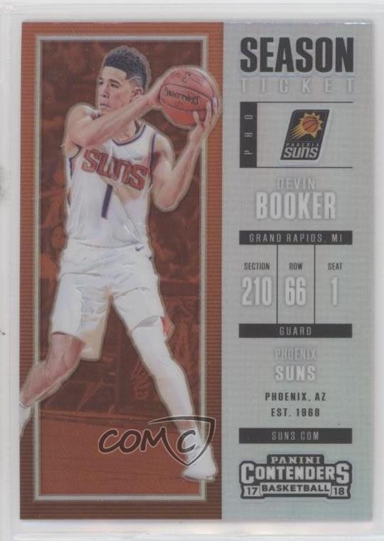 2017 Panini Contenders Season Ticket Premium Edition Silver Prizm Devin Booker