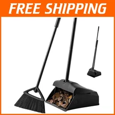 Long Handle Lobby Broom with Dustpan