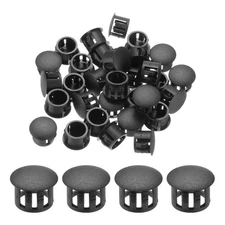 MECCANIXITY 64PCS 12mm(1/2") Black Plastic Hole Plugs, Flush Type Panel Hole ...