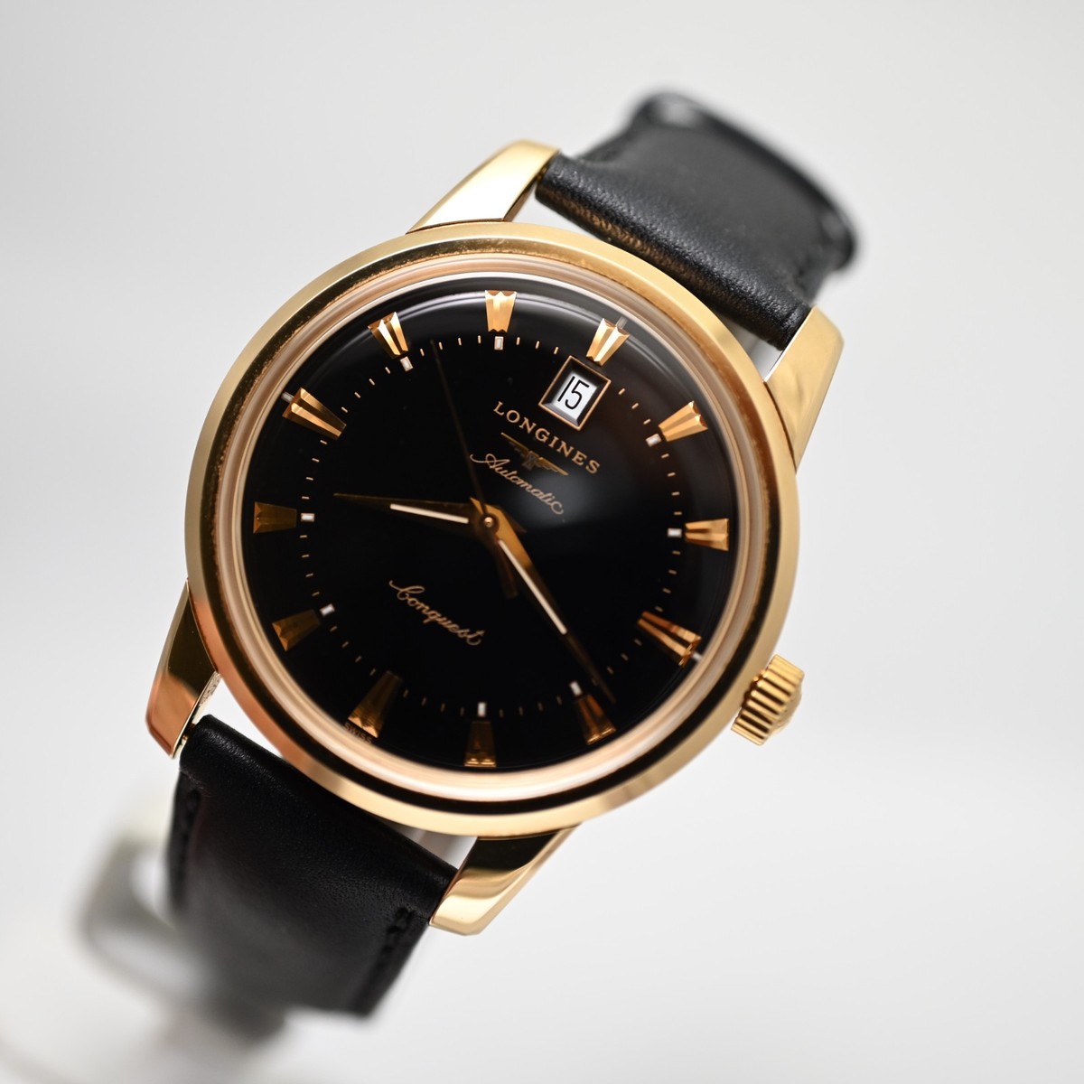 LONGINES CONQUEST L1.645.8 40MM 18K GOLD AUTOMATIC MENS WATCH | eBay