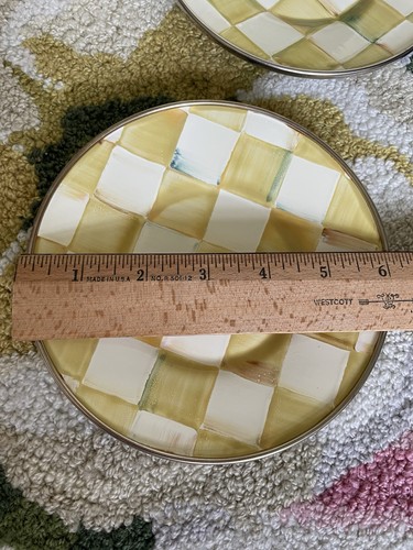 MacKenzie-Childs Parchment Check Saucer Plate - Picture 4 of 14