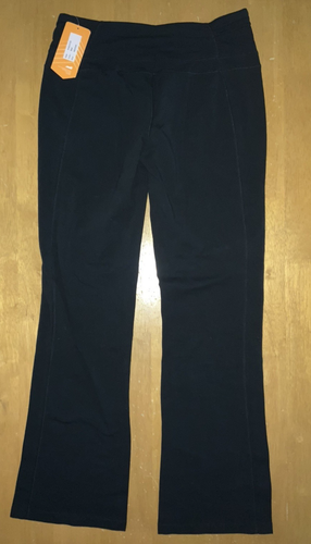 Pantaloni yoga cotone elasticizzato taglio stivaletto vita AVIA L nero nuovi con etichette - Foto 4 di 8