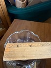 Mid Atlantic of West Virginia Hand Blown Glass Vase Rippled Edge Purple floral — photo 4