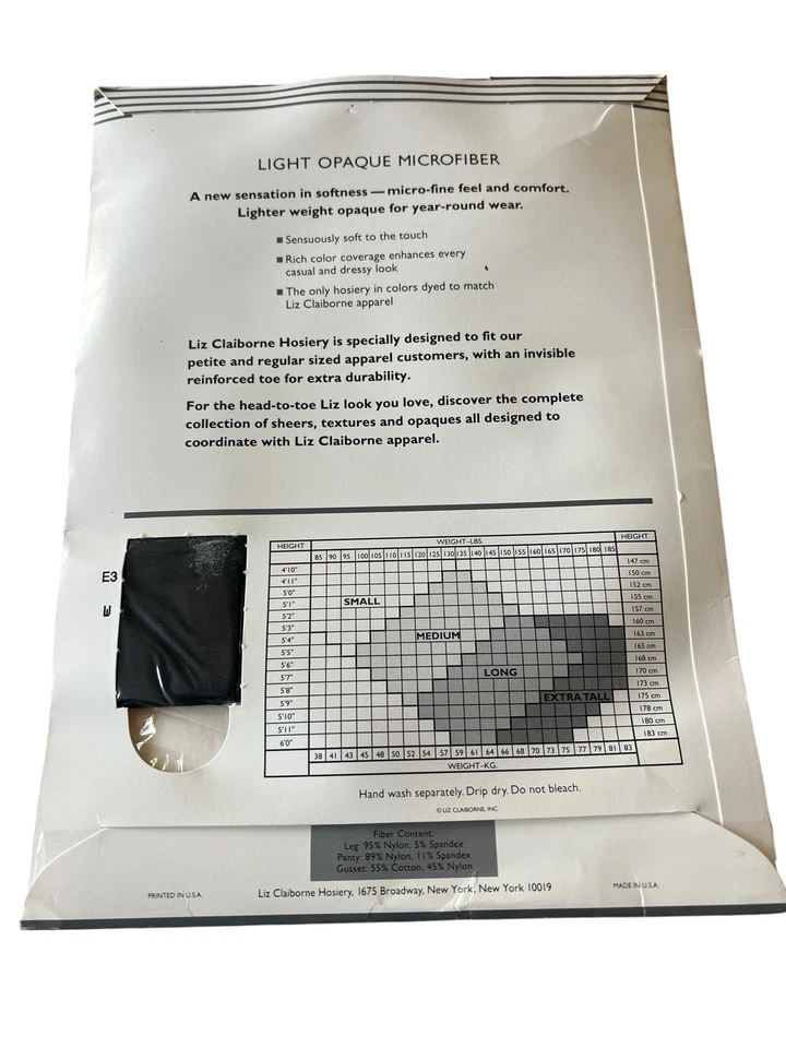 Nuevo Top de Control de Microfibra Suave Satinado Liz Claiborne Largo Negro Estilo 845 De Colección Foto 2 de 4