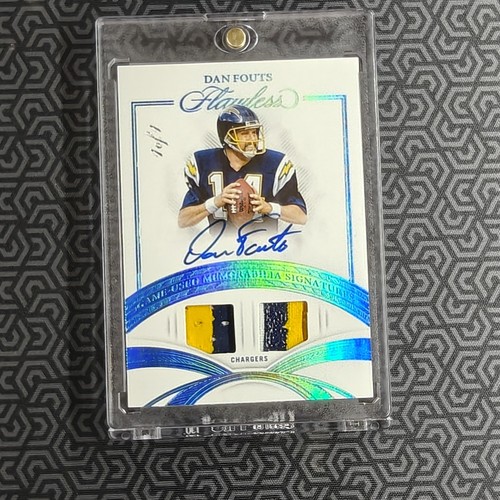 DAN FOUTS 2025 PANINI FLAWLESS Game Used Patch Auto  True 1/1 Chargers HOF 