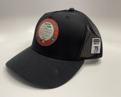 VTG Scotch Tape Super No. 33+ Black Mesh Snapback Hat Cap 75 Years OSFA New