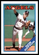 Don Sutton 1988 Topps California Angels MLB READ FREE SHIPPING AutographDen