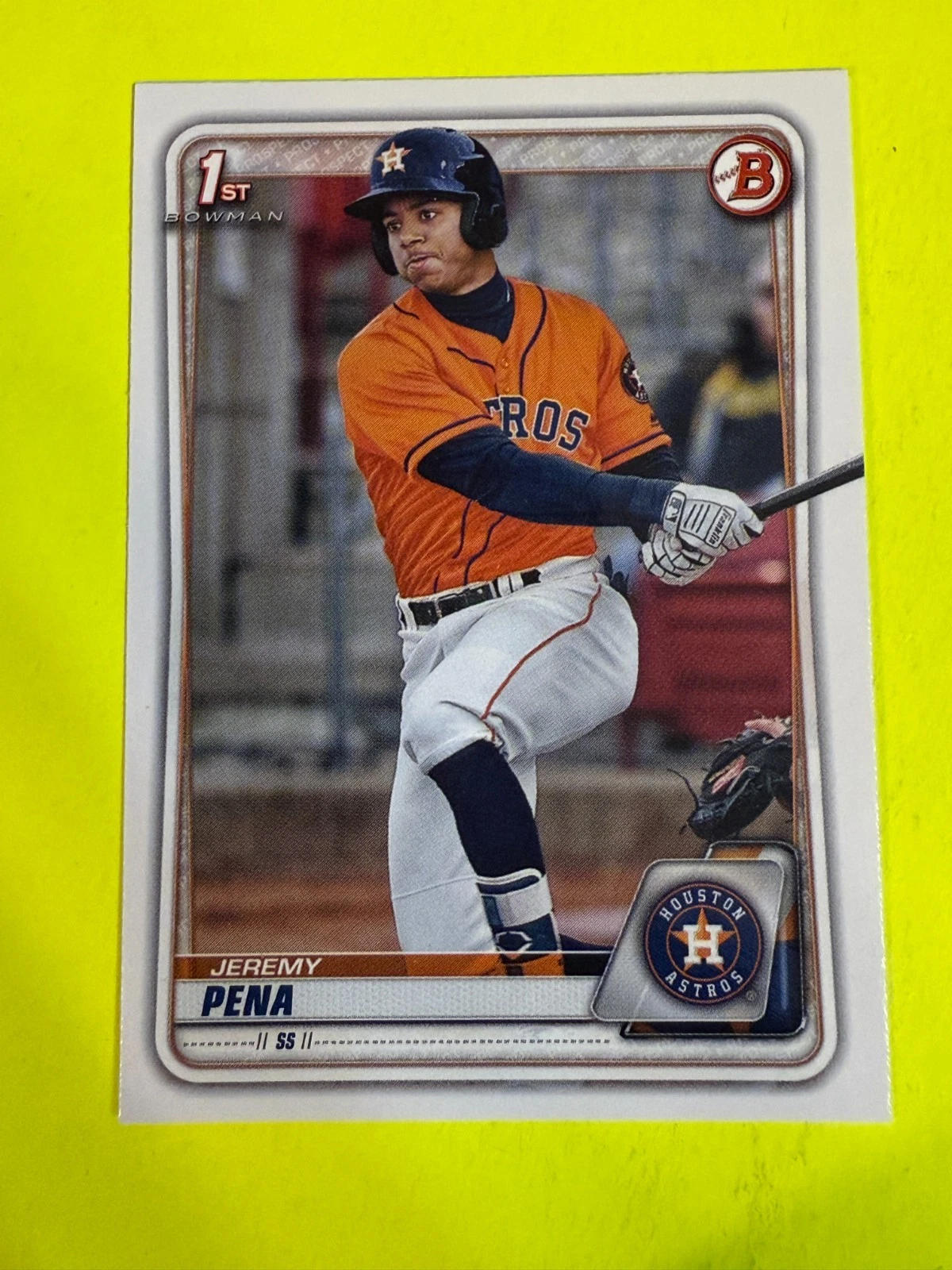 68977 	2020 Bowman Prospects #BP61 Jeremy Pena RC
