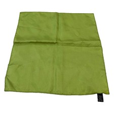 Men's Pocket Square, Green Silk Satin Solid Plain Fabric, 1 Piece