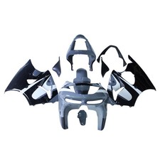 Gloss Black White ABS Full Fairing Kit Kawasaki EX250R Ninja 250 2008-2012