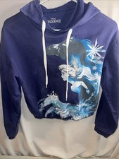 Disney Juniors Long Sleeves Frozen 2 Casual Purple Pullover Hoodie Sz Medium