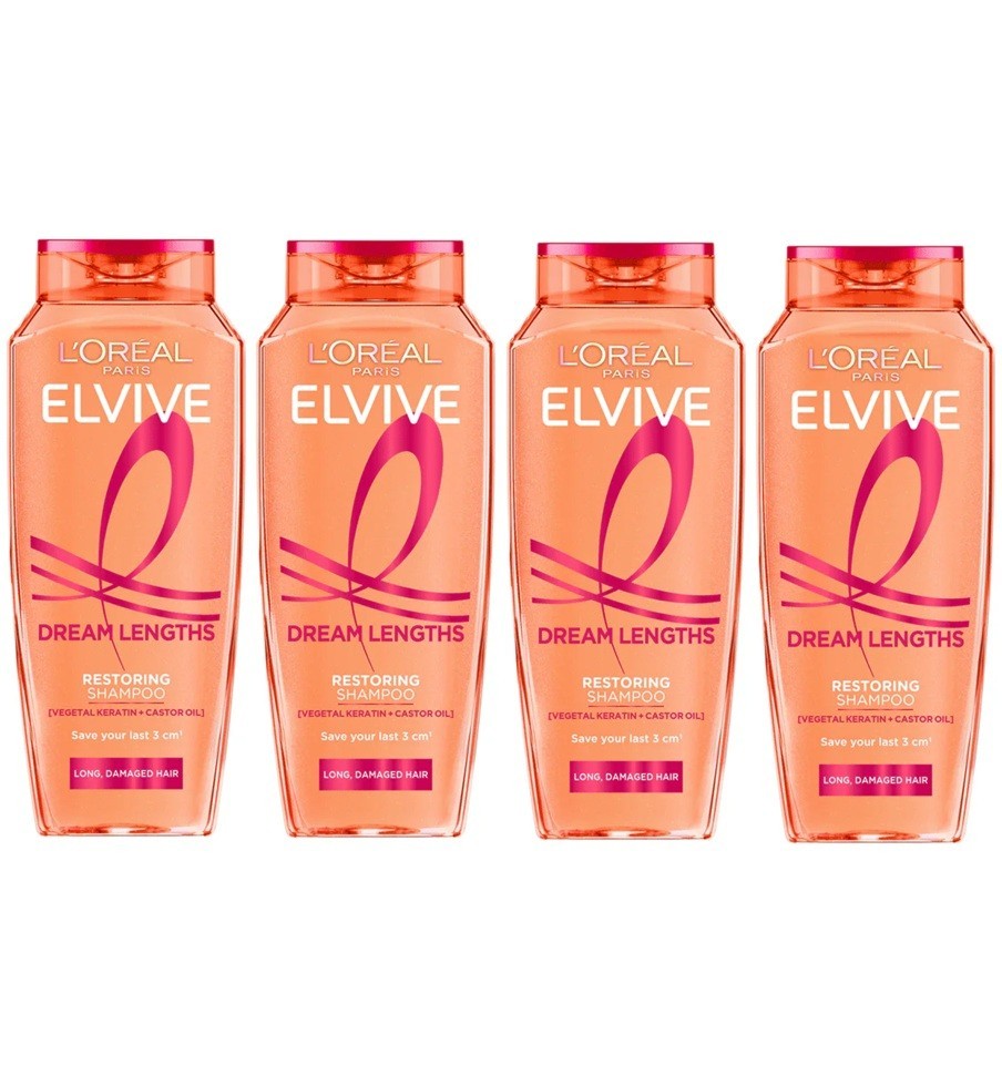 LOreal Paris Elvive Dream Lengths Shampoo (4 x 250ml)