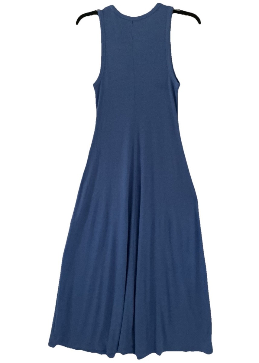 theory blue dress Her theory Lace Trim Maxi Dress Steel Blue main image 1