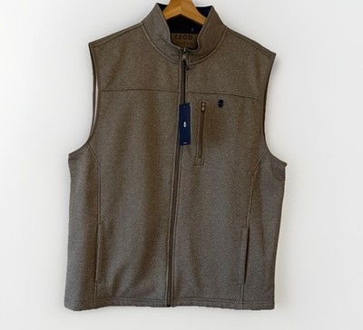 IZOD Sport Flex Natural Stretch Advantage Performance Vest Men's GRAY Sz L NWT