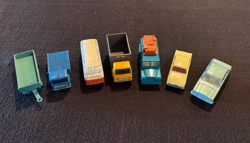 Lot 7 Vintage Matchbox by Lesney Land Rover Cattle Truck Mercedes Corsair Zodiac