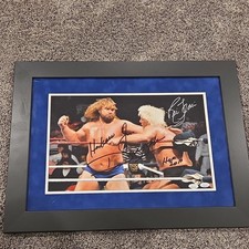 Hacksaw Jim Duggan/ Ric Flair custome framed and matted photo 18x24