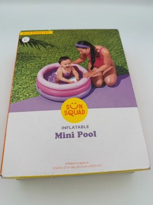 Sun Squad Purple Inflatable Mini Pool Brand New 27 in. X 12 in. Sealed Baby Pool