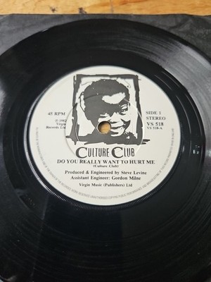 Culture Club.  Do you really want to hurt me.  7  Single . VG+  Virgin  . 