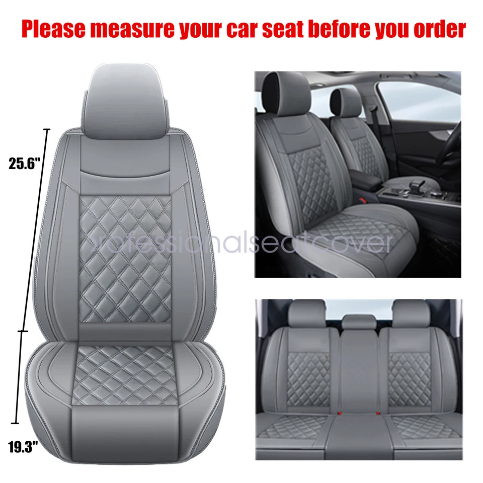 Juego completo de 5 fundas de asiento de coche gris para Honda CR-V Foto 2 de 4